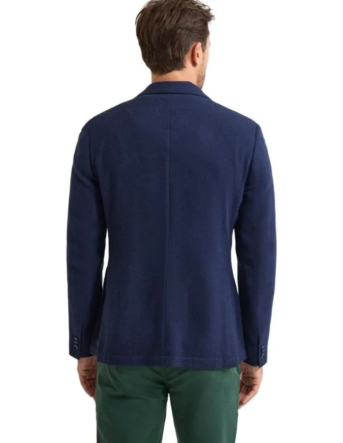 Oxford Milton Wool Blend Blazer in Navy