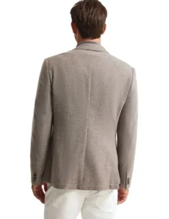 Oxford Milton Wool Blend Blazer in Natural