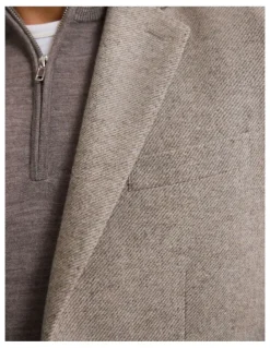 Oxford Milton Wool Blend Blazer in Natural
