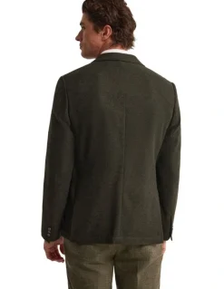 Oxford Milton Wool Blend Blazer in Olive