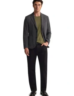 Oxford Milton Wool Blend Blazer in Slate
