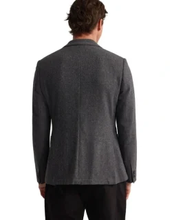 Oxford Milton Wool Blend Blazer in Slate