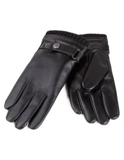 Ozwear Ugg Silver Stud Tab Touch Screen Glove in Black