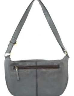 PIERRE CARDIN Burnished Leather Sling Bag in Black