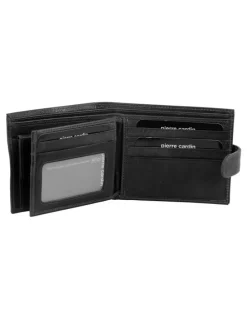 PIERRE CARDIN Italian Leather Wallet/Card Holder in Black