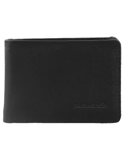 PIERRE CARDIN Italian Leather Bi-Fold Men's Wallet in Black
