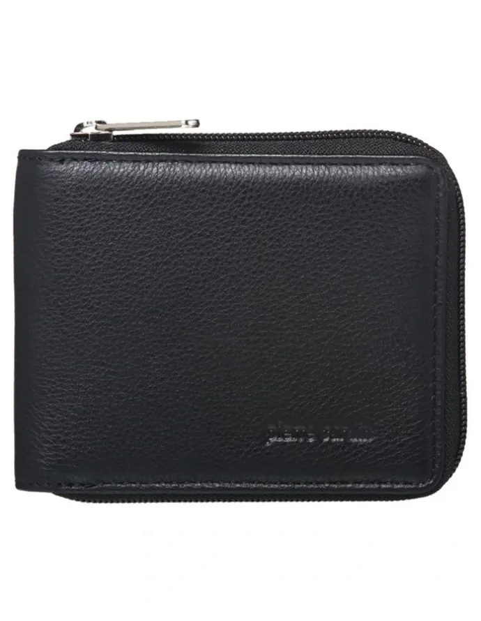 PIERRE CARDIN Italian Leather Wallet in Black