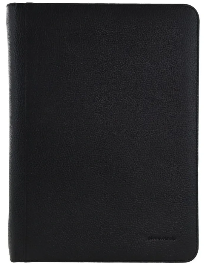PIERRE CARDIN Leather A4 Business Compendium/Folio in Black
