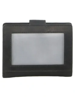 PIERRE CARDIN Leather Bi-Fold Card Holder/Wallet in Black