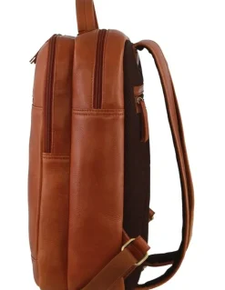PIERRE CARDIN Leather Business Backpack in Cognac
