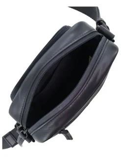 PIERRE CARDIN Leather Classic Crossbody Bag in Black