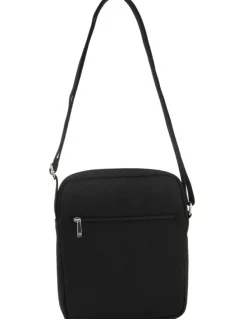 PIERRE CARDIN Leather iPad Bag in Black