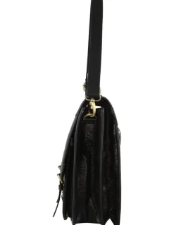 PIERRE CARDIN Men's Leather Business/Computer Bag in Black