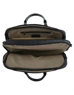 PIERRE CARDIN Nylon Business Laptop Bag in Black