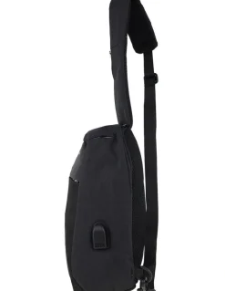 PIERRE CARDIN Nylon Sling Bag in Black