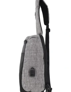 PIERRE CARDIN Nylon Sling Bag in Grey