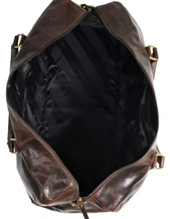 PIERRE CARDIN Pierre Cardin Vintage Genuine Leather Overnight Bag in Chocolate