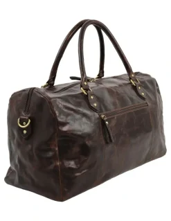 PIERRE CARDIN Pierre Cardin Vintage Genuine Leather Overnight Bag in Chocolate