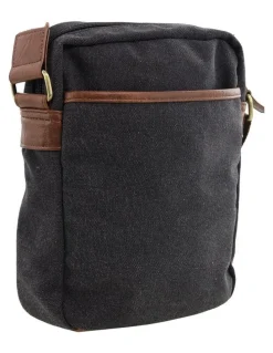 Pierre Cardin Pierre Cardin Canvas Crossbody Bag in Black
