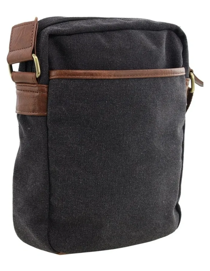Pierre Cardin Pierre Cardin Canvas Crossbody Bag in Black