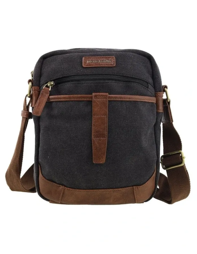 Pierre Cardin Pierre Cardin Canvas Crossbody Bag in Black