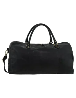 PIERRE CARDIN Pierre Cardin Vintage Genuine Leather Overnight Bag in Black