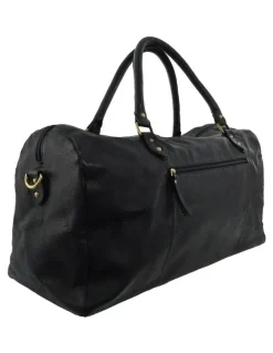 PIERRE CARDIN Pierre Cardin Vintage Genuine Leather Overnight Bag in Black