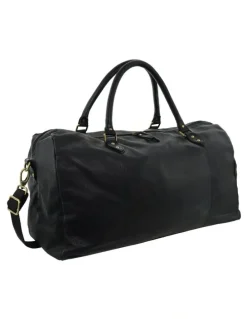 PIERRE CARDIN Pierre Cardin Vintage Genuine Leather Overnight Bag in Black