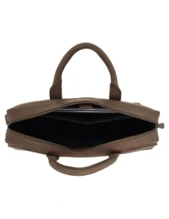 PIERRE CARDIN Pierre Cardin Leather Classic Messenger/Computer Bag in Oak