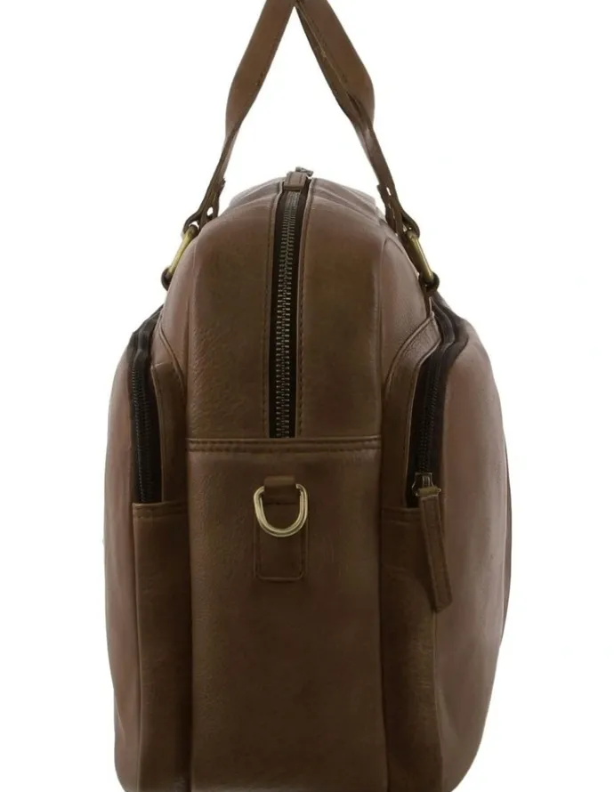 PIERRE CARDIN Rustic Business Computer Bag in Oak