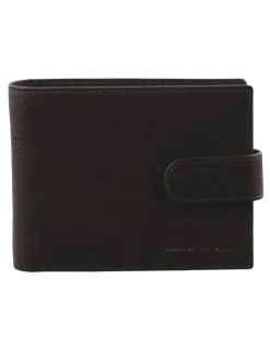 PIERRE CARDIN Rustic Leather Wallet in Chestnut Brown