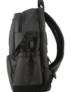 PIERRE CARDIN Travel & Business With Built-In USB Backpack in Black