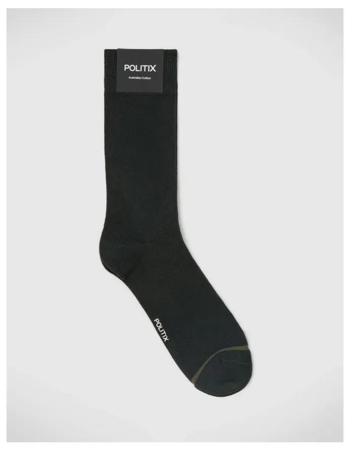Politix Australian Cotton Blended Sock in Dark Khaki