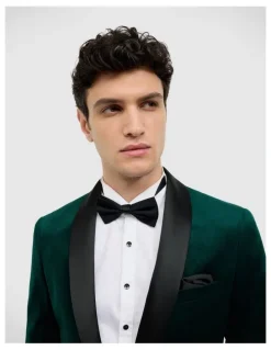 Politix Black Tie Velvet Tuxedo in Emerald