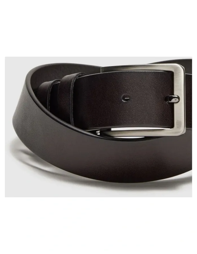 Politix Casual Full Grain Leather Belt in Brown