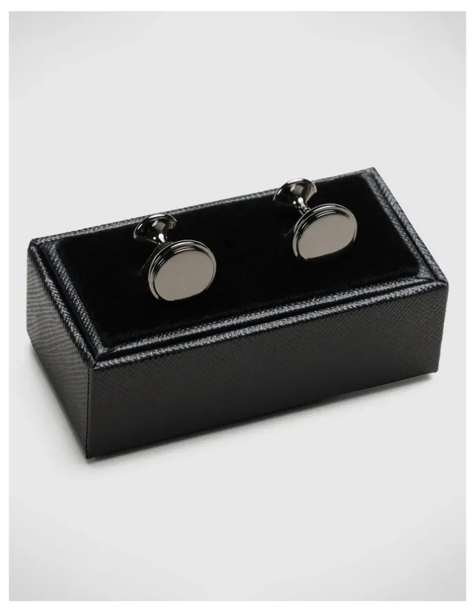 Politix Champagne Glass Shaped Cufflinks in Gunmetal