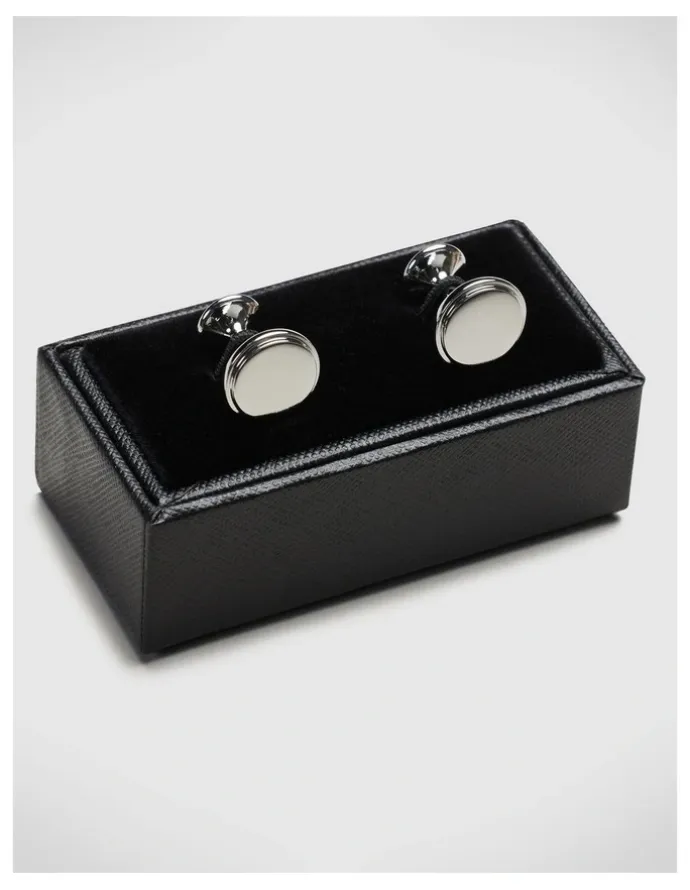 Politix Champagne Glass Shaped Cufflinks in Silver