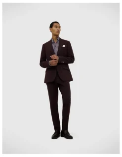 Politix Elliot Tailored Jacket in Burgundy