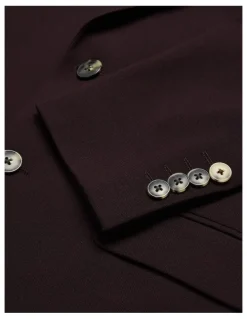 Politix Elliot Tailored Jacket in Burgundy