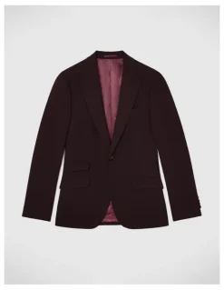 Politix Elliot Tailored Jacket in Burgundy