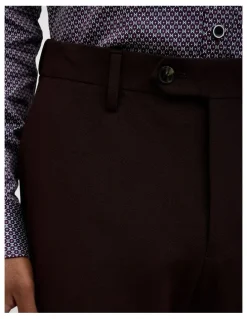 Politix Elliot Tailored Pant in Burgundy