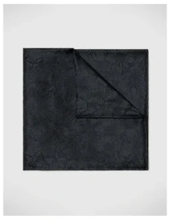 Politix Goodwin Floral Pocket Square in Black