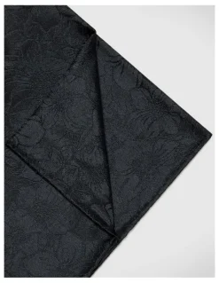 Politix Goodwin Floral Pocket Square in Black