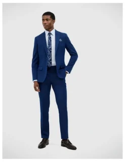 Politix Henson Textured Tailored Jacket in Royal