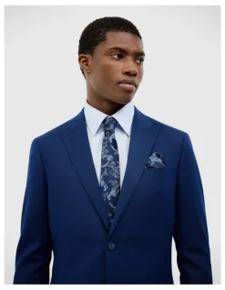 Politix Henson Textured Tailored Jacket in Royal