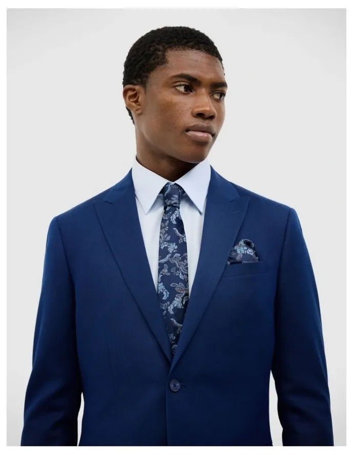 Politix Henson Textured Tailored Jacket in Royal