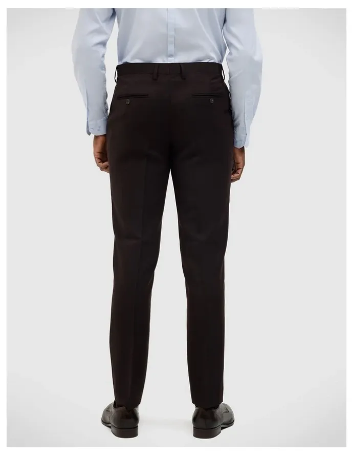 Politix Henson Textured Tailored Pant in Chocolate