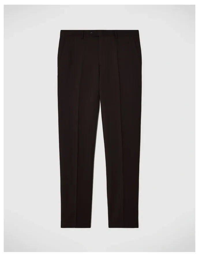 Politix Henson Textured Tailored Pant in Chocolate