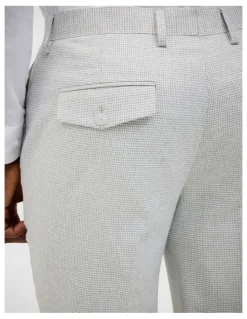 Politix Keaton Check Tailored Pant in Light Grey