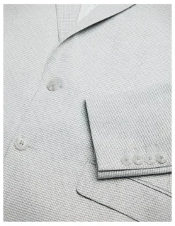 Politix Keaton Check Tailored Jacket in Light Grey